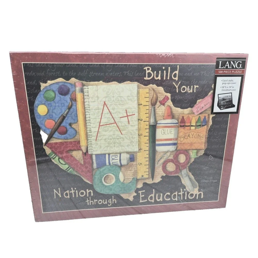 Lang 500 PC A+ for Education Jigsaw Puzzle Susan Winget 2013 Easel Pop Up Cover